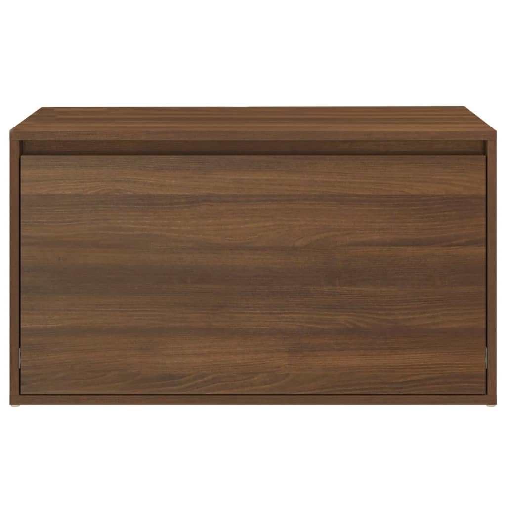 Brown Oak Hall Bench 80x40x45 cm | Engineered Wood Seating