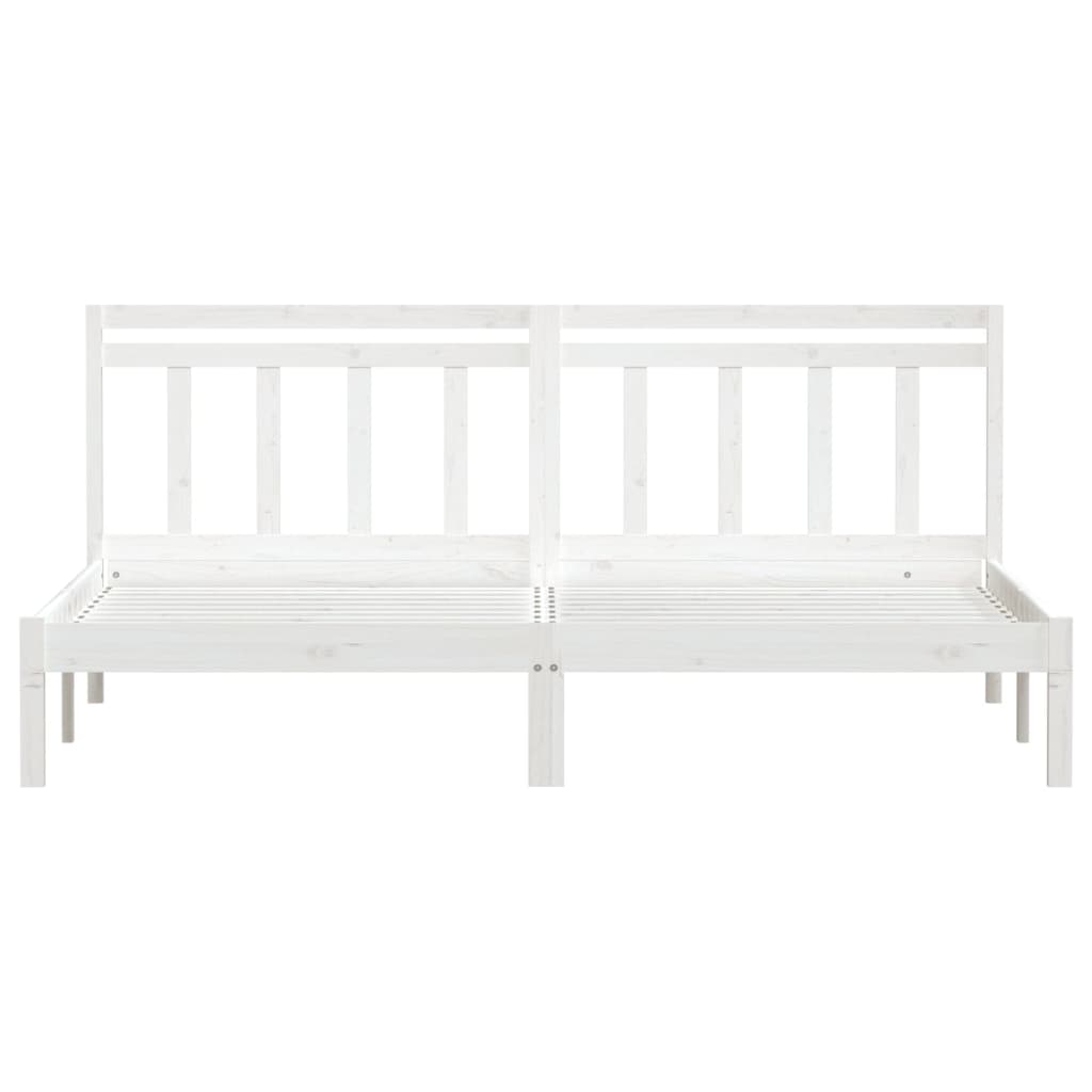 Solid Wood White 200x200 cm Bed Frame - vidaXL (3100610)