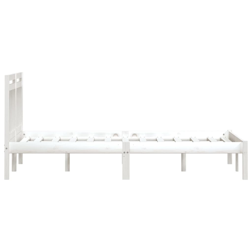 Solid Wood White 200x200 cm Bed Frame - vidaXL (3100610)