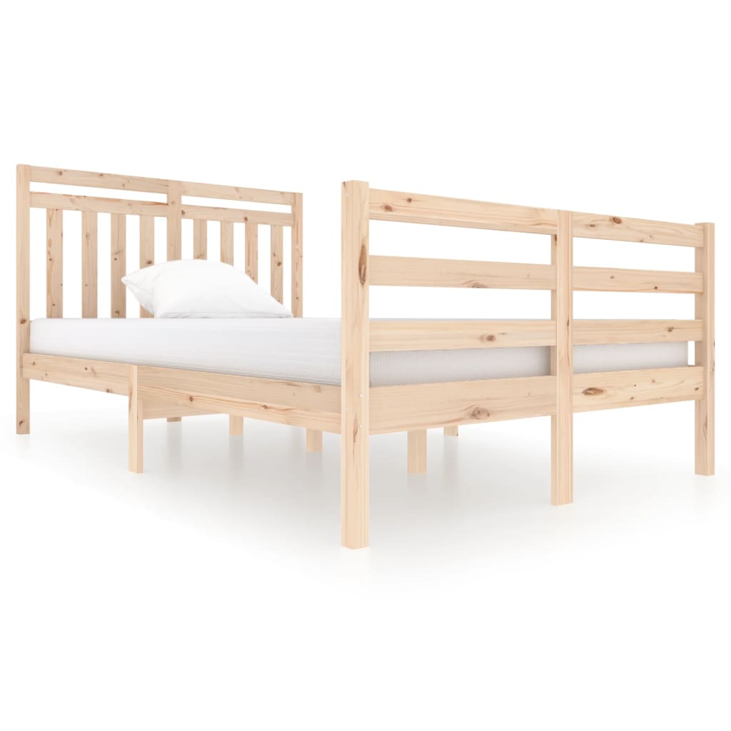 Solid Wood Bed Frame - 120x200 cm vidaXL (No Mattress)
