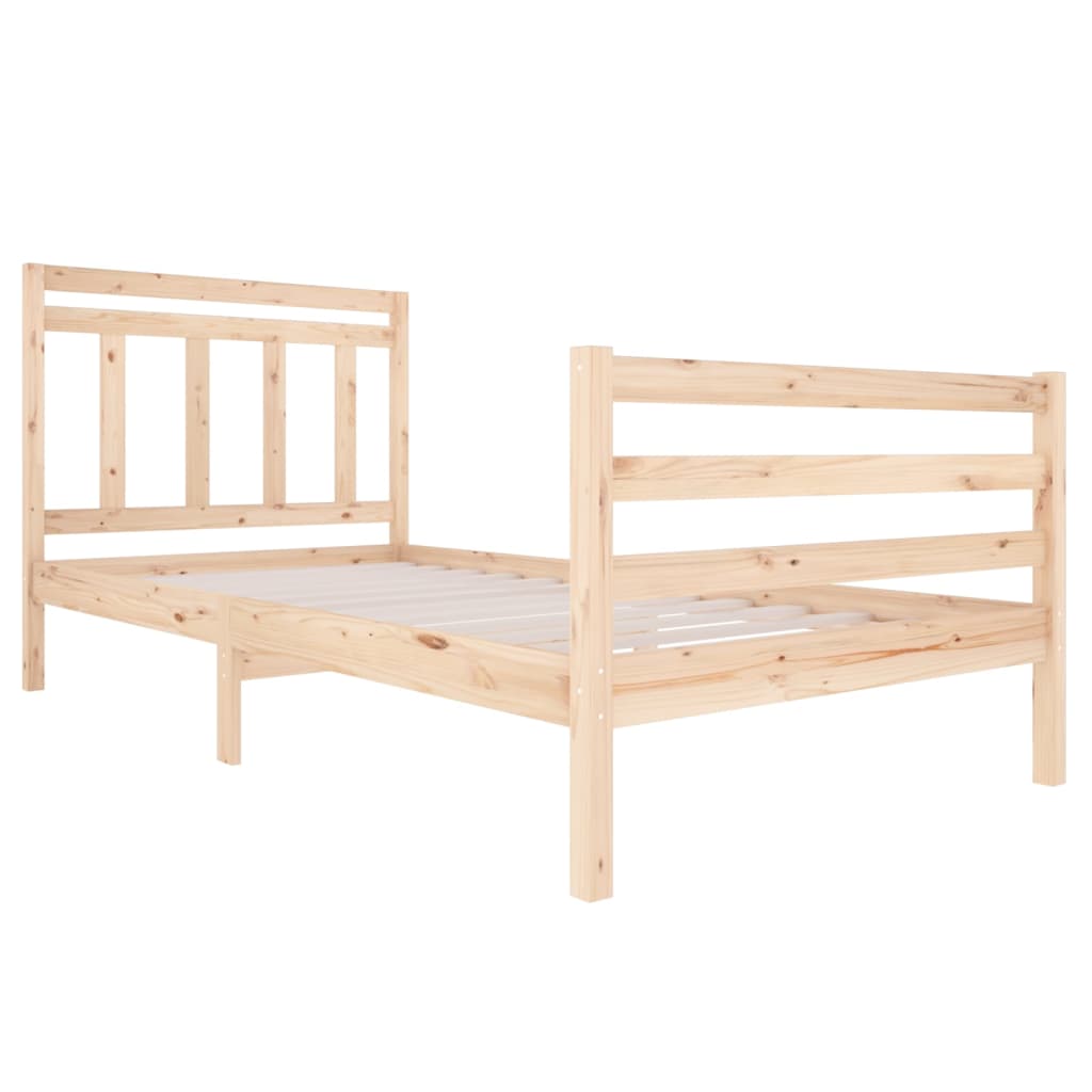 Solid Wood Bed Frame - 120x200 cm vidaXL (No Mattress)