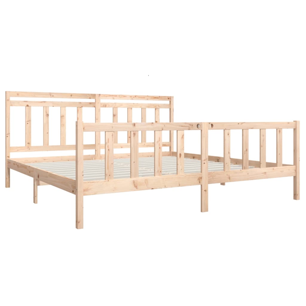 Solid Wood Bed Frame 200x200 cm - vidaXL 3100978 (No Mattress)