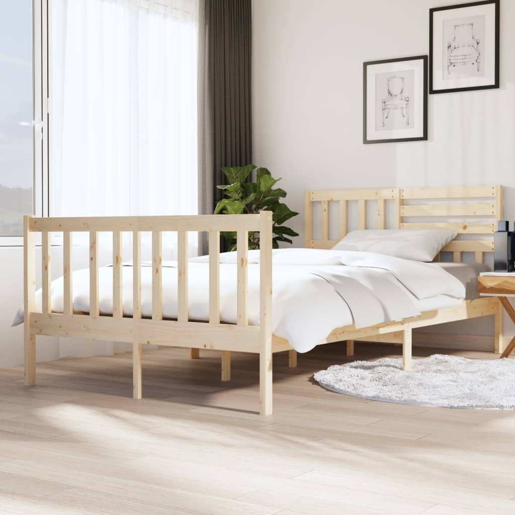 Solid Wood Bed Frame 120x200 cm - vidaXL (No Mattress)