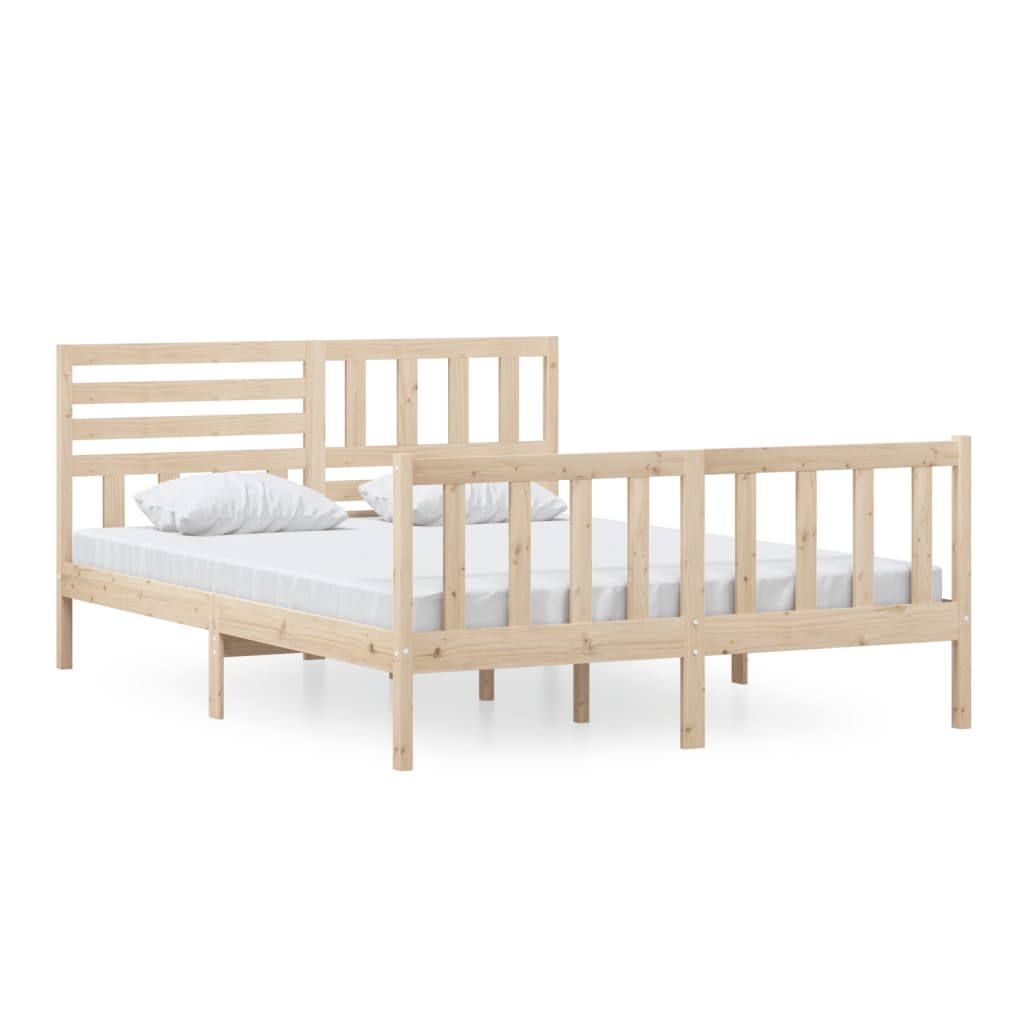 Solid Wood King Size Bed Frame - Elegance & Durability Without Mattress