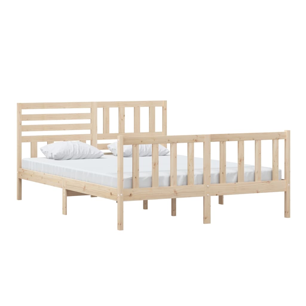 Solid Wood King Size Bed Frame - Elegance & Durability Without Mattress