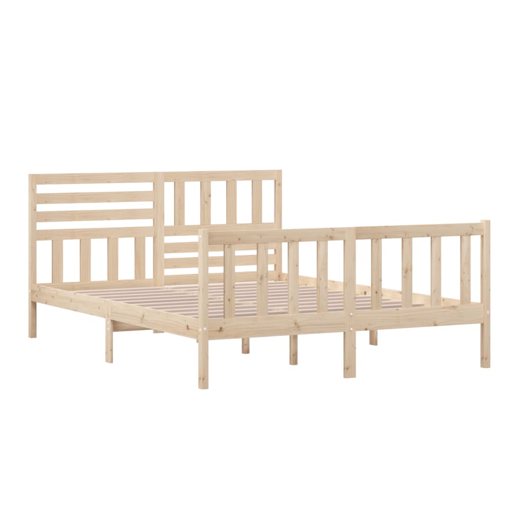 Solid Wood King Size Bed Frame - Elegance & Durability Without Mattress