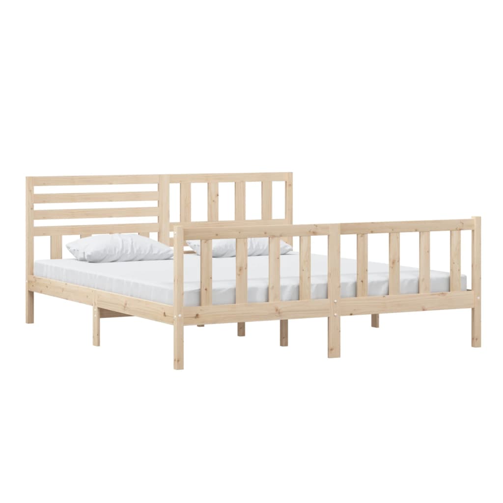 Solid Wood Super King Bed Frame - No Mattress Included