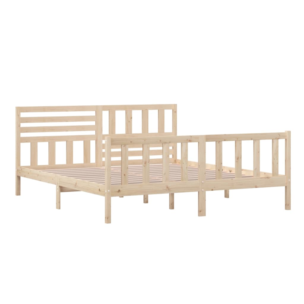 Solid Wood Super King Bed Frame - No Mattress Included