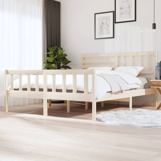 Solid Wood Super King Bed Frame - No Mattress Included