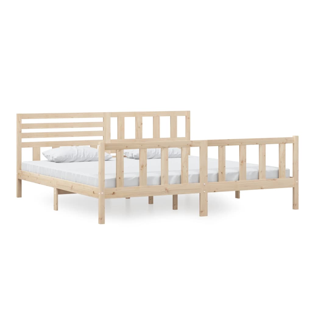 Solid Wood Bed Frame 200x200 cm - vidaXL, No Mattress Included