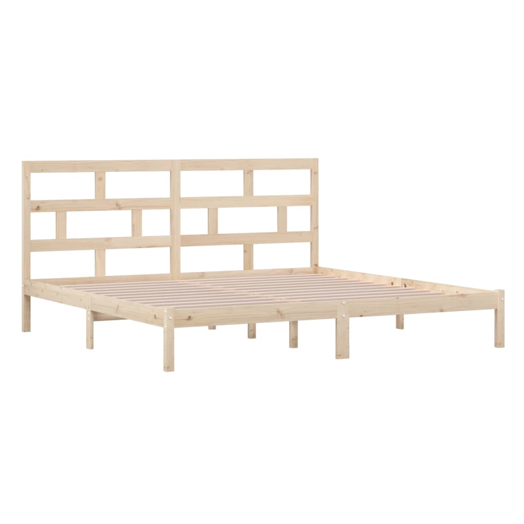 Solid Pine Wood Bed Frame 200x200 cm - vidaXL (No Mattress)