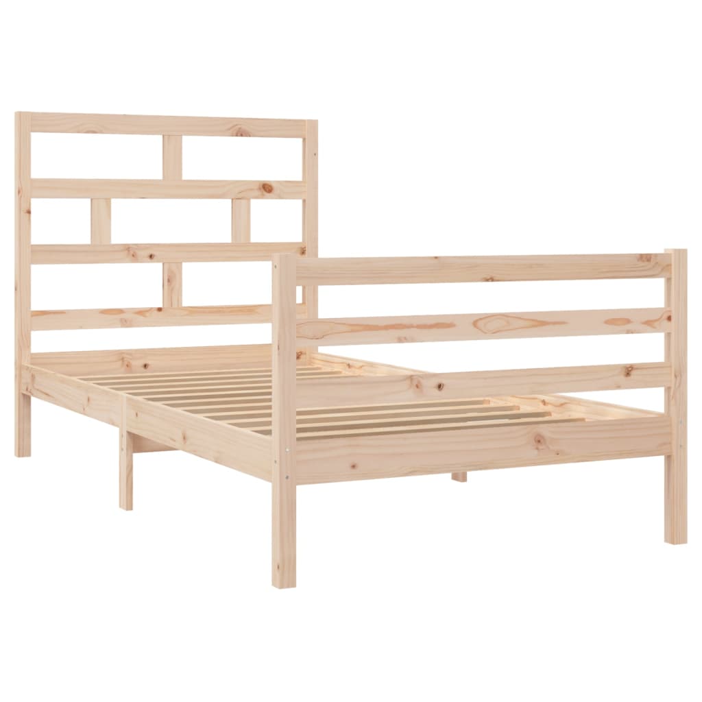 Solid Wood Bed Frame 100x200 cm - vidaXL (No Mattress)