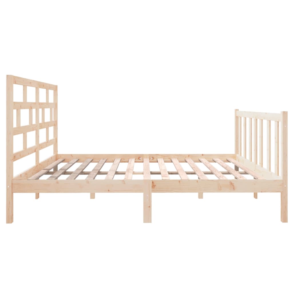 Solid Wood Bed Frame 140x190 cm - vidaXL (No Mattress)