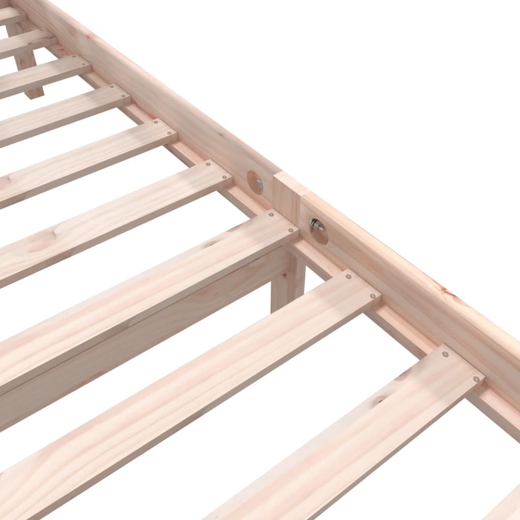 Solid Wood Bed Frame 140x190 cm - vidaXL (No Mattress)