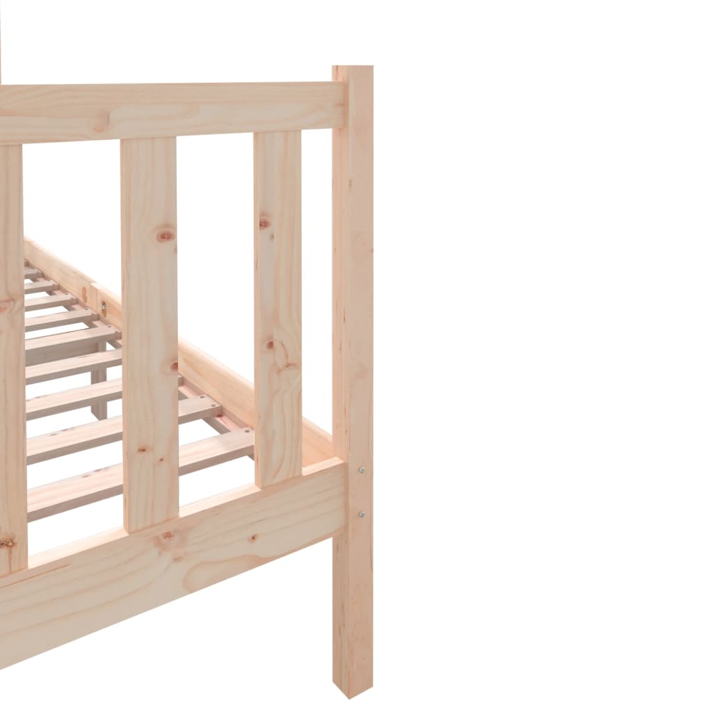 Solid Wood Bed Frame 140x190 cm - vidaXL (No Mattress)