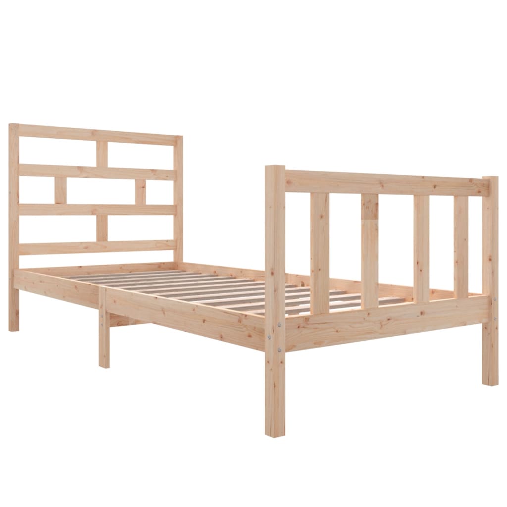 Solid Wood Bed Frame 100x200 cm - vidaXL (No Mattress)