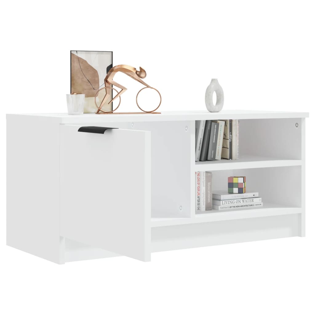 TV Cabinet White 80x35x36.5 cm Engineered Wood