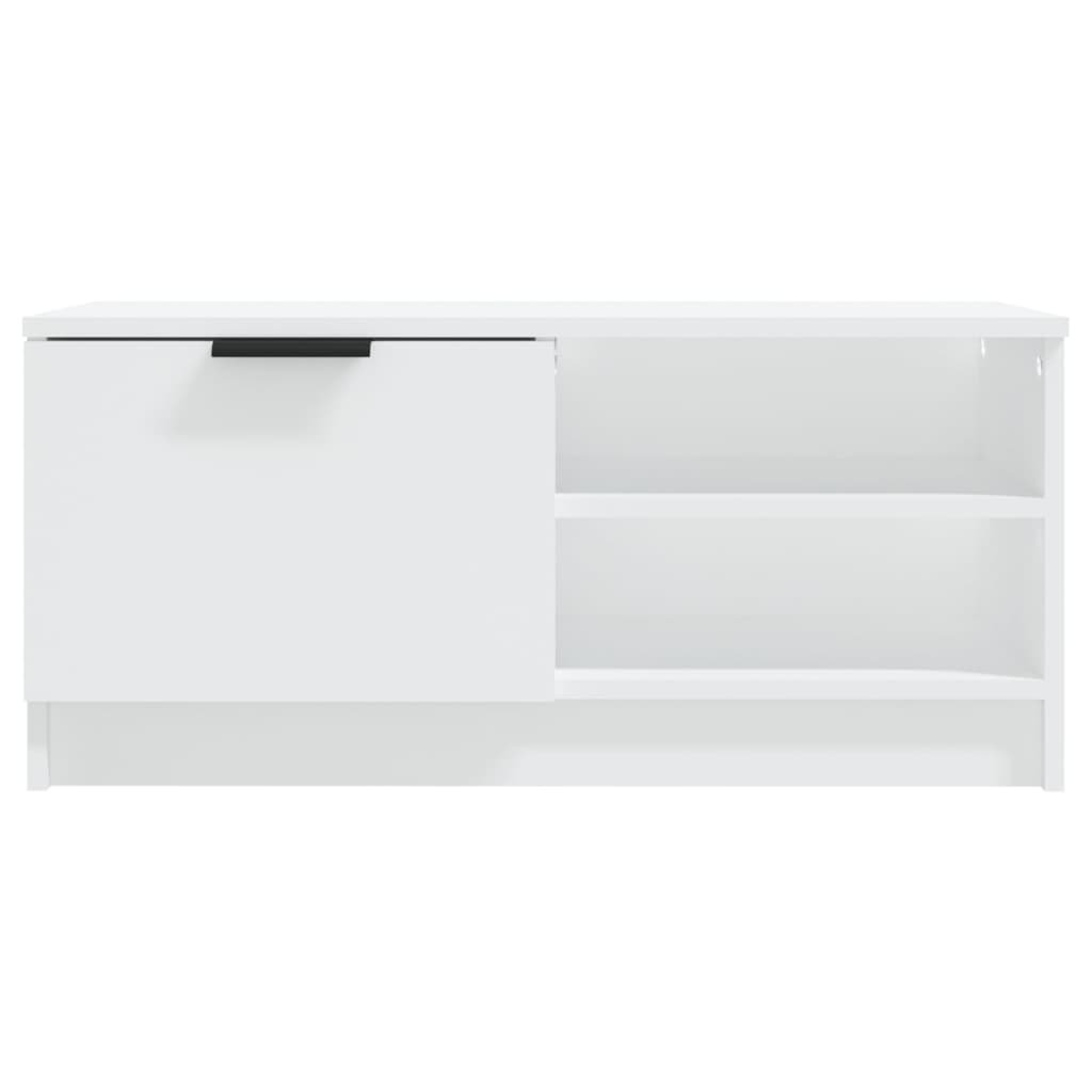 TV Cabinet White 80x35x36.5 cm Engineered Wood