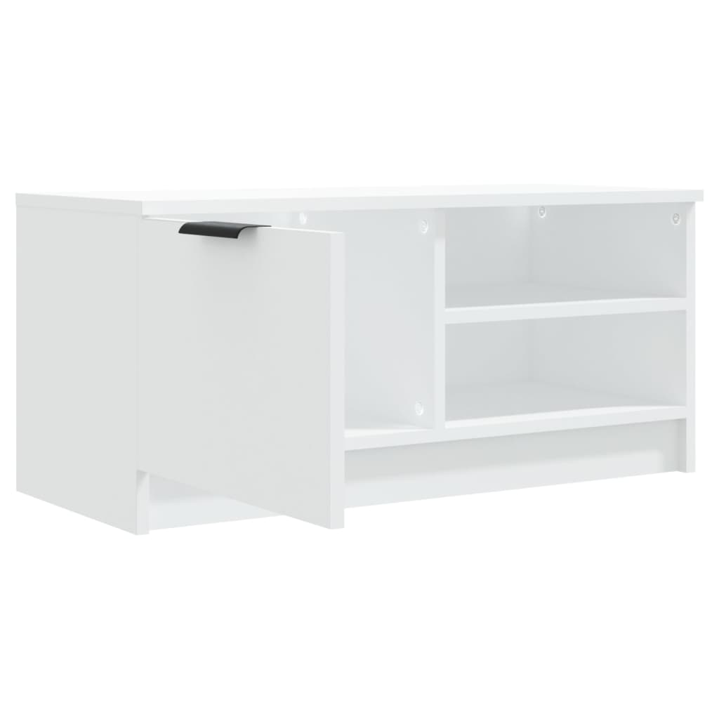TV Cabinet White 80x35x36.5 cm Engineered Wood