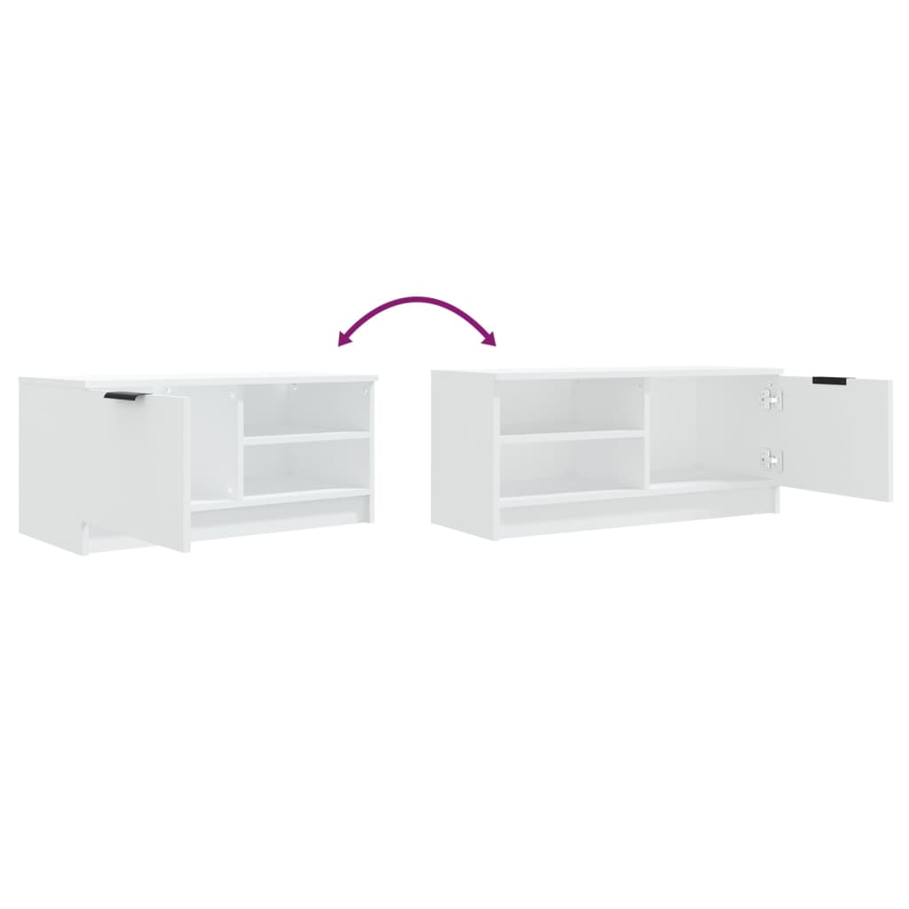 TV Cabinet White 80x35x36.5 cm Engineered Wood
