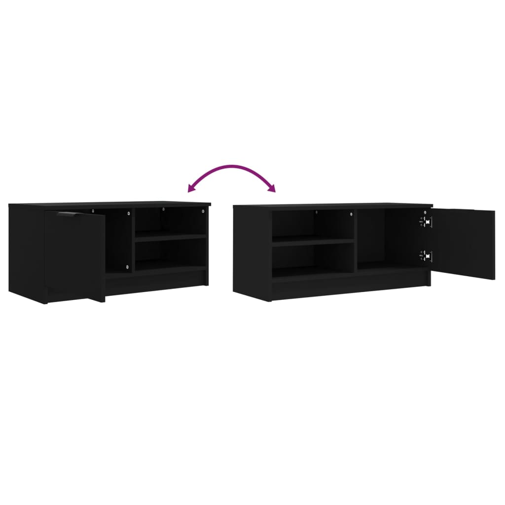 TV Cabinet Black 80x35x36.5 cm Engineered Wood