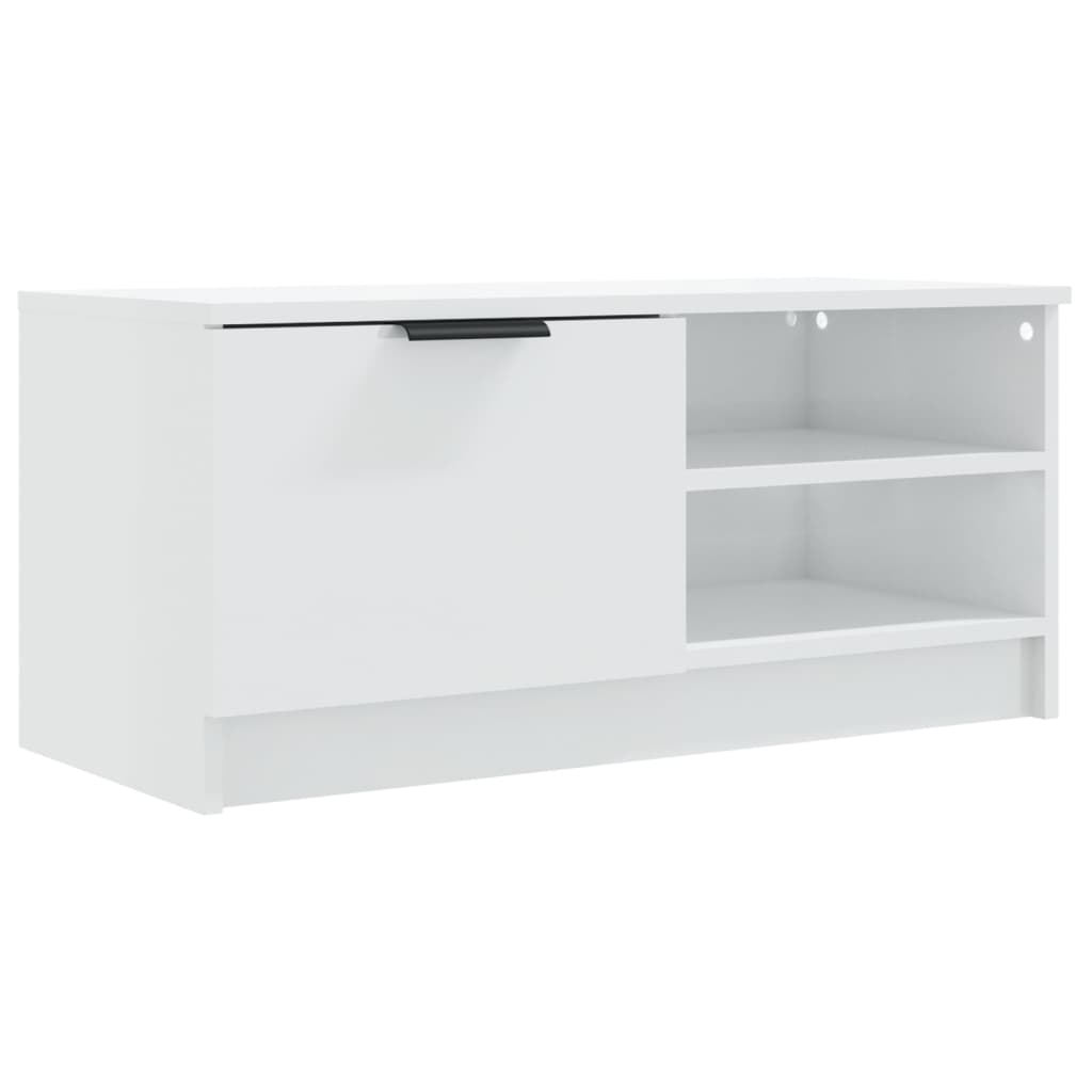 TV Cabinets 2 pcs High Gloss White 80x35x36.5cm Engineered Wood