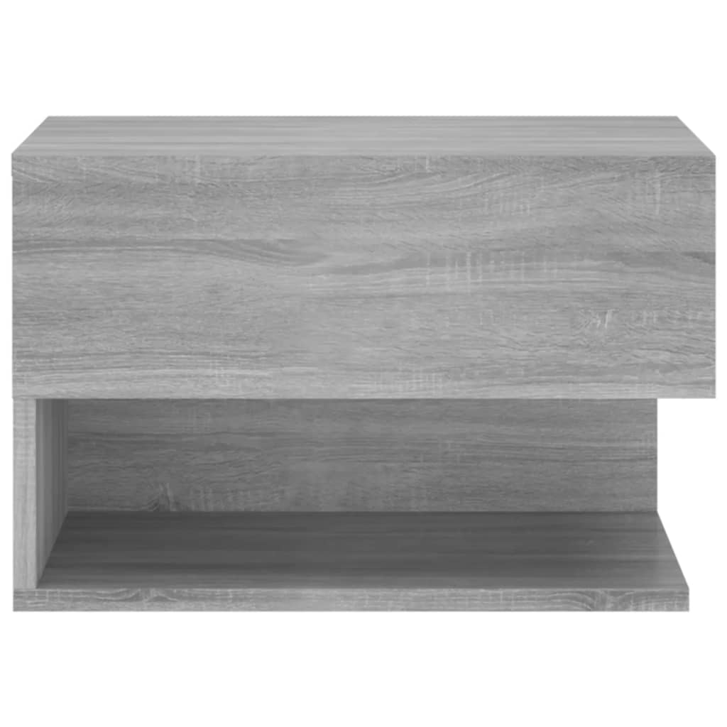 Grey Sonoma Wall-Mounted Bedside Cabinet - Stylish & Space-Saving