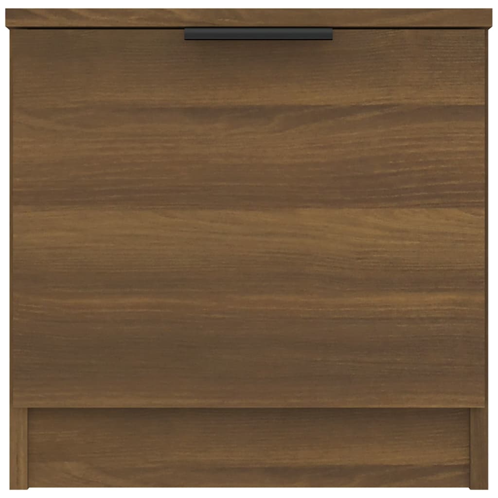 Brown Oak Bedside Cabinets Set of 2 - 40x39x40 cm