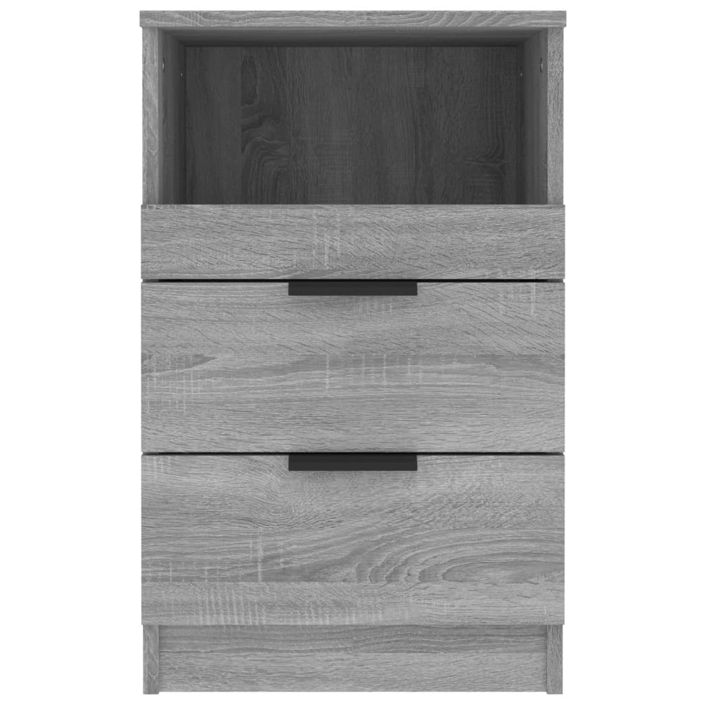 Grey Sonoma Engineered Wood Bedside Cabinet - Stylish & Durable