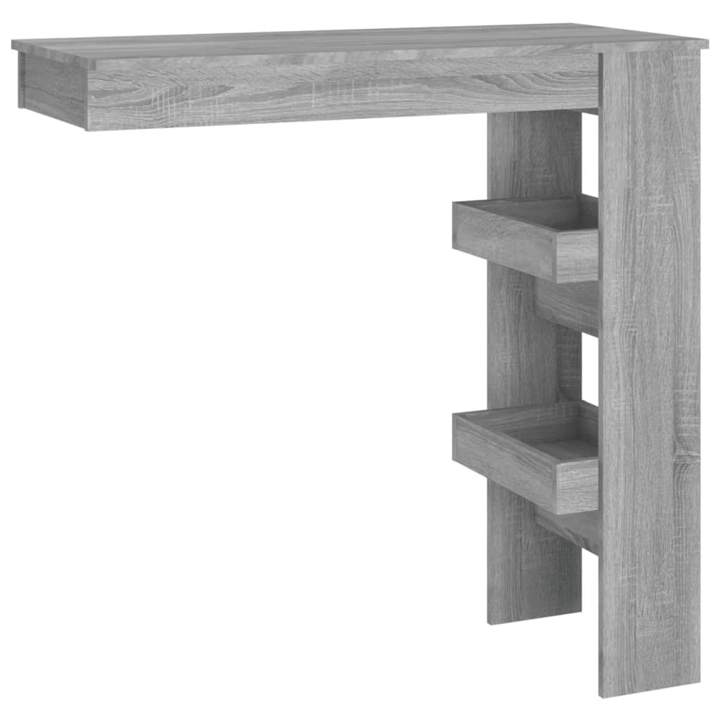 Engineered Wood Wall Bar Table, Grey Sonoma, 102x45x103.5 cm