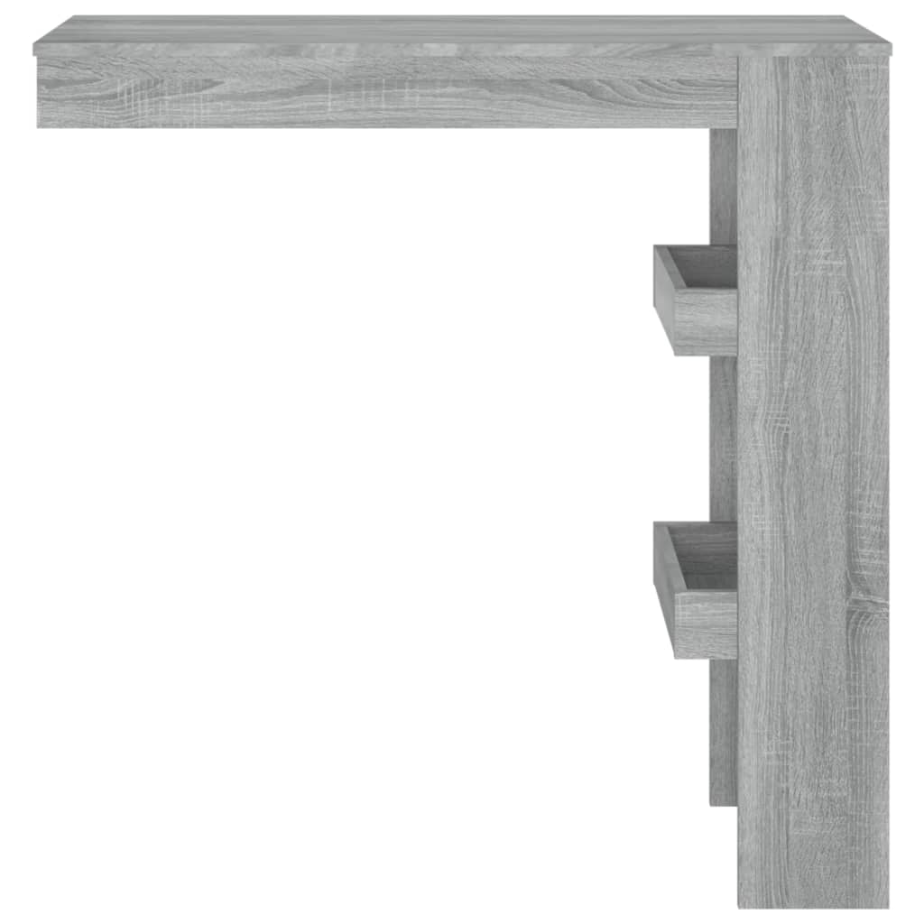Engineered Wood Wall Bar Table, Grey Sonoma, 102x45x103.5 cm