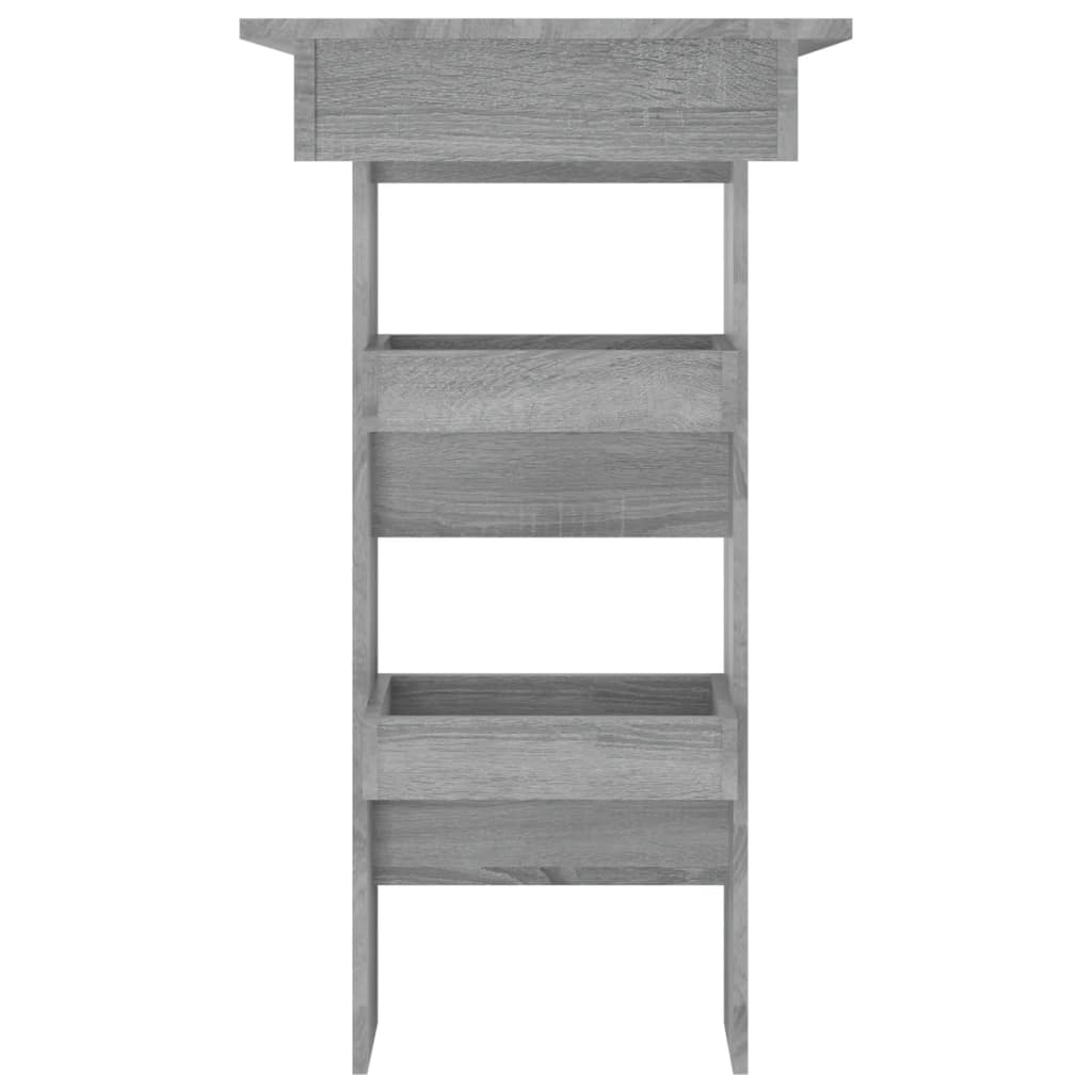 Engineered Wood Wall Bar Table, Grey Sonoma, 102x45x103.5 cm