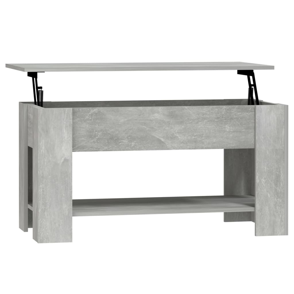 Coffee Table Concrete Grey 101x49x52 cm Engineered Wood