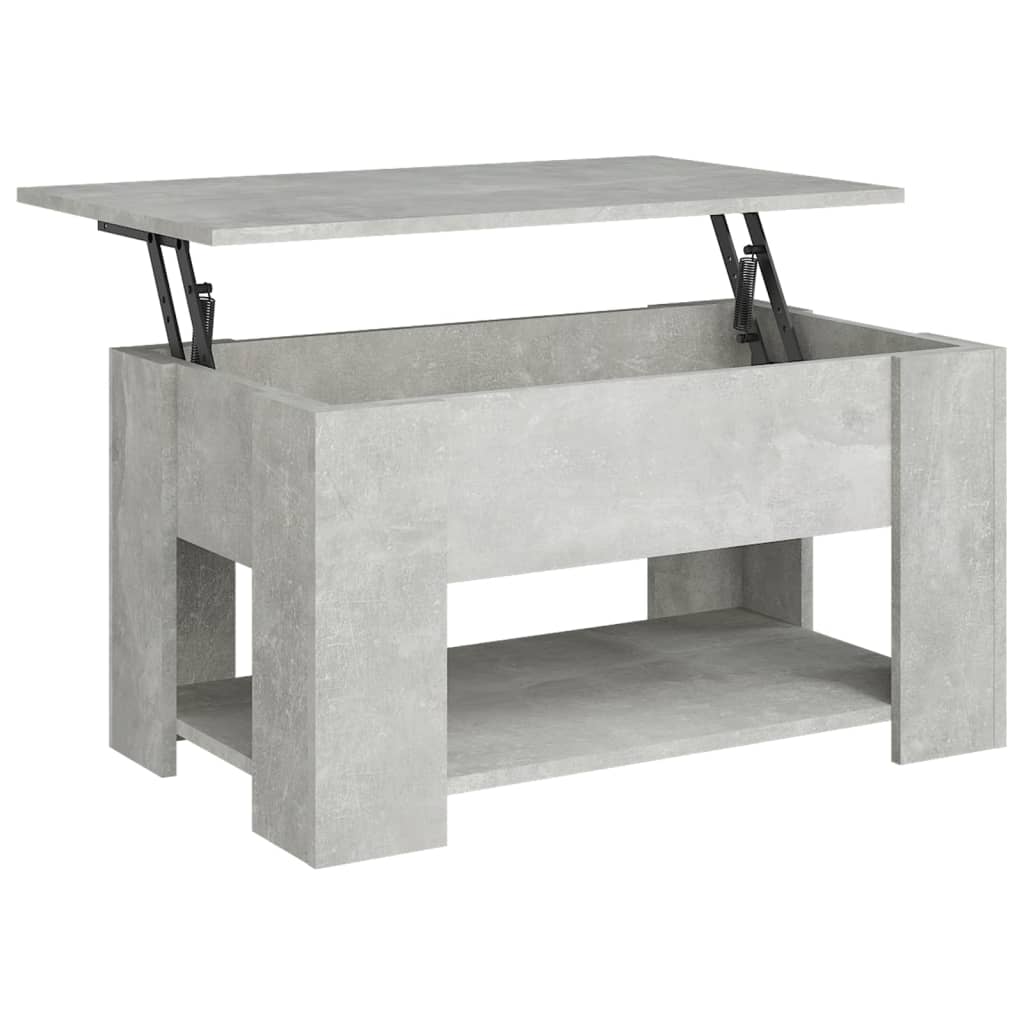 Coffee Table Concrete Grey 79x49x41 cm Engineered Wood
