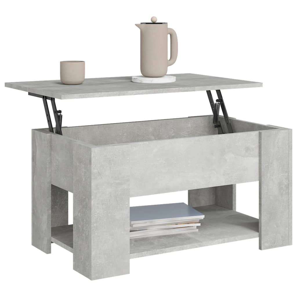 Coffee Table Concrete Grey 79x49x41 cm Engineered Wood