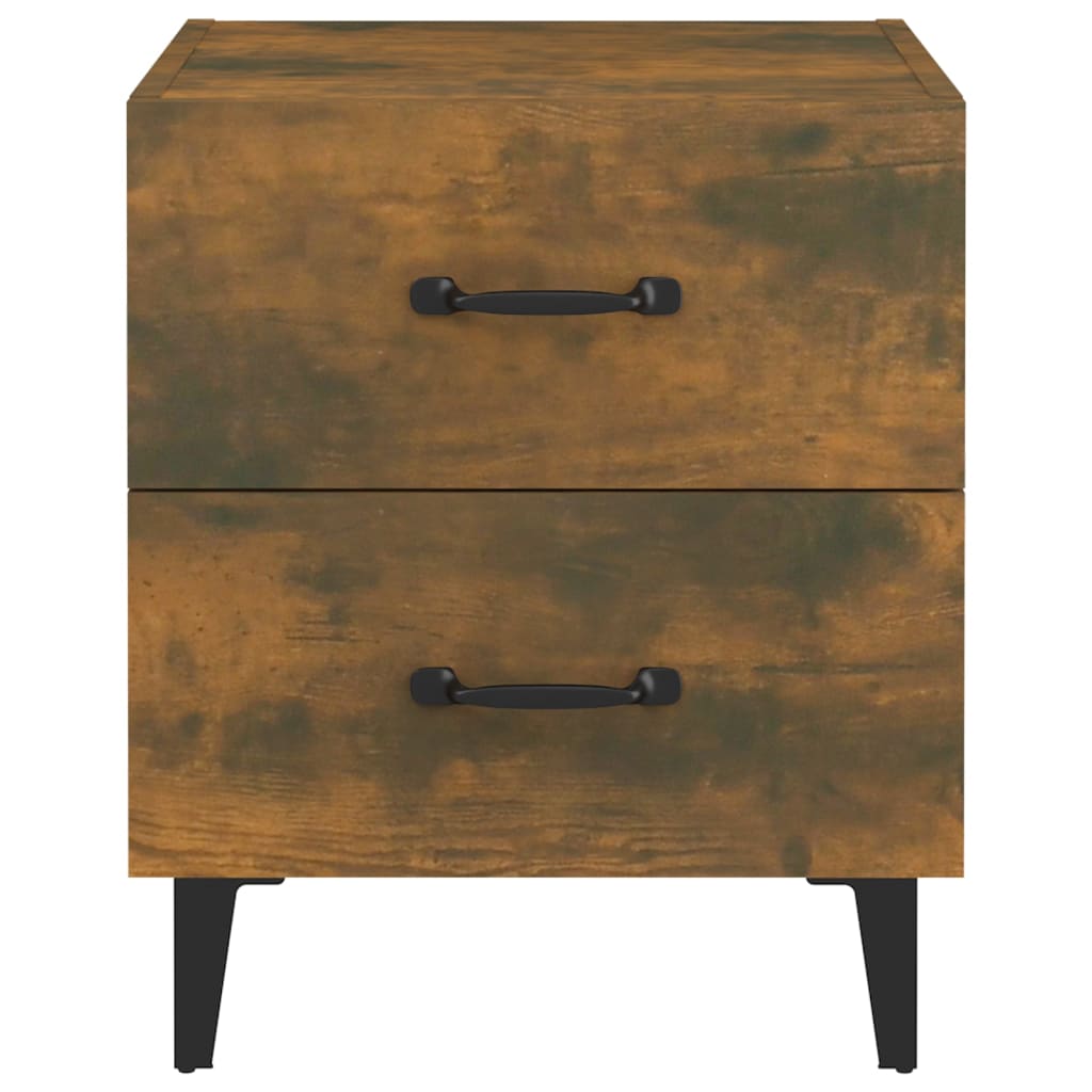 Smoked Oak Bedside Cabinets - Set of 2, 40x35x47.5 cm
