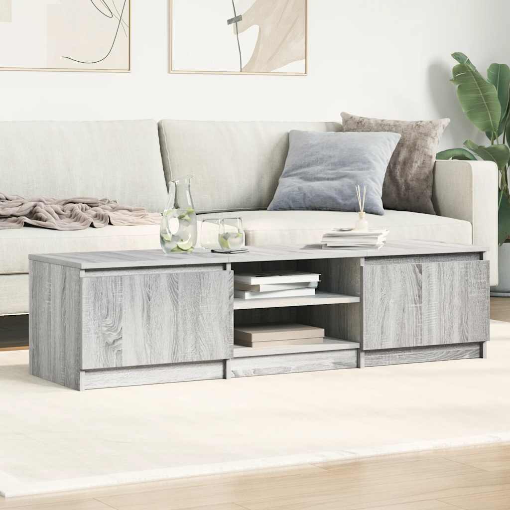 TV Cabinet Grey Sonoma 140x40x35.5 cm Engineered Wood