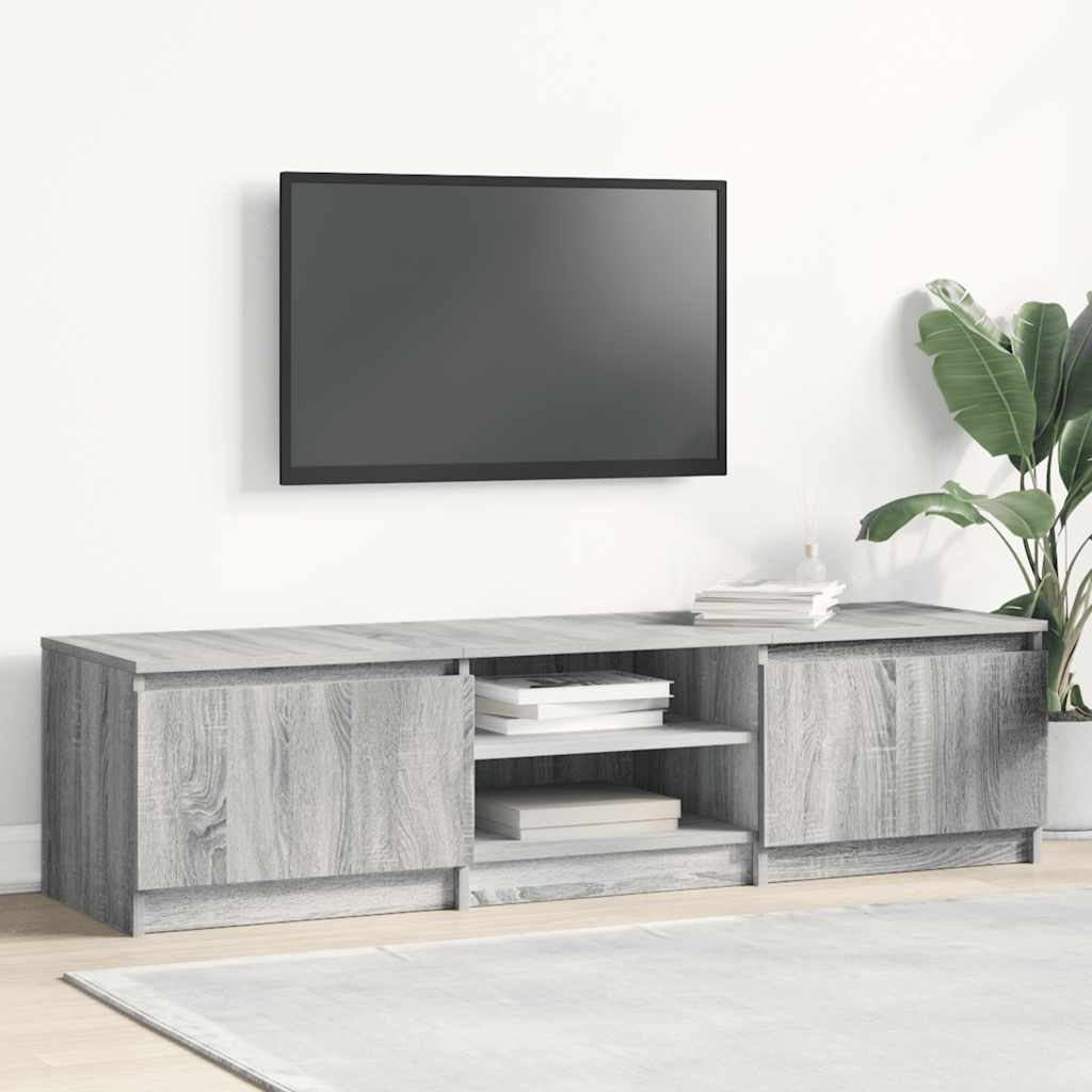 TV Cabinet Grey Sonoma 140x40x35.5 cm Engineered Wood
