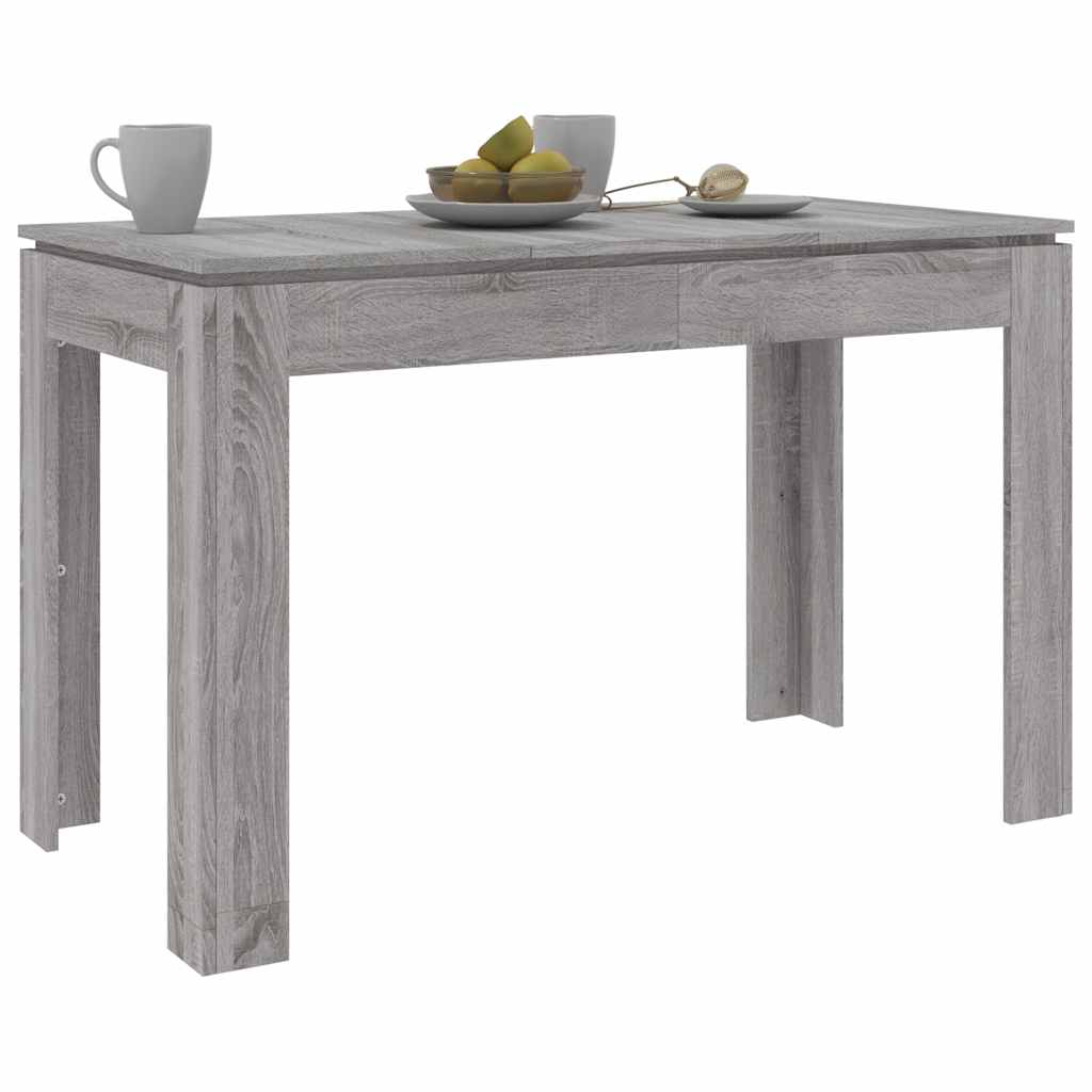 Stylish Grey Sonoma Dining Table 120x60x76 cm - Engineered Wood