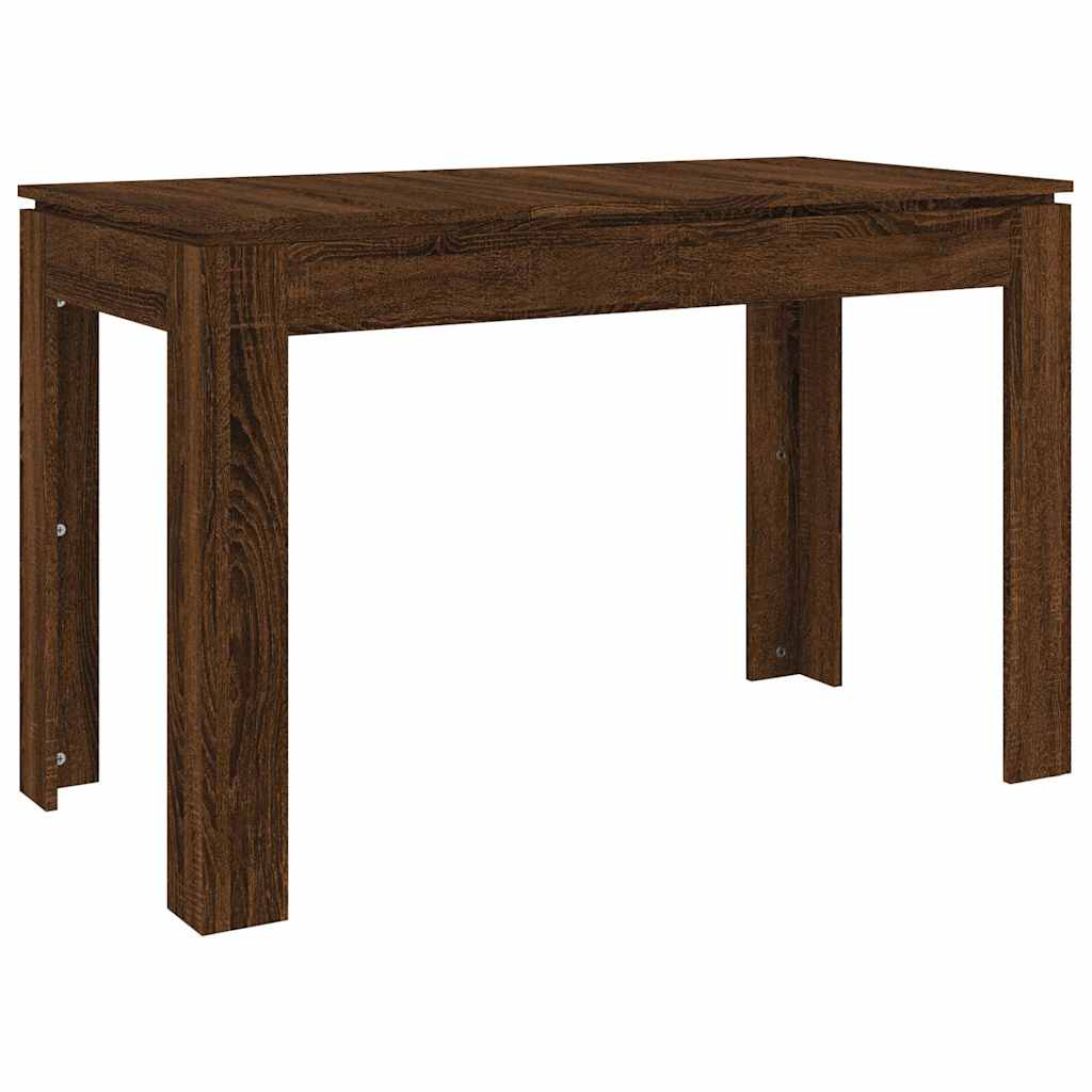 Brown Oak Dining Table 120x60x76 cm - Engineered Wood