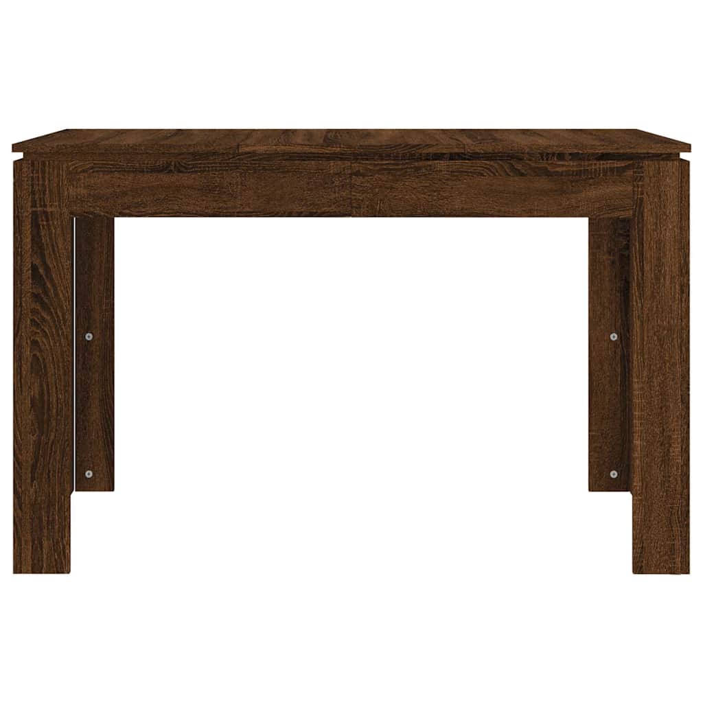 Brown Oak Dining Table 120x60x76 cm - Engineered Wood