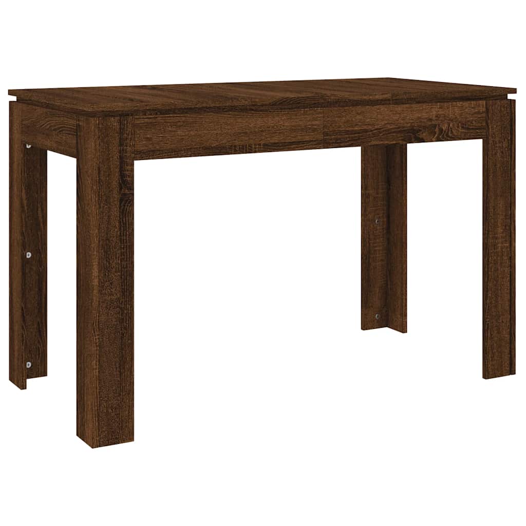 Brown Oak Dining Table 120x60x76 cm - Engineered Wood
