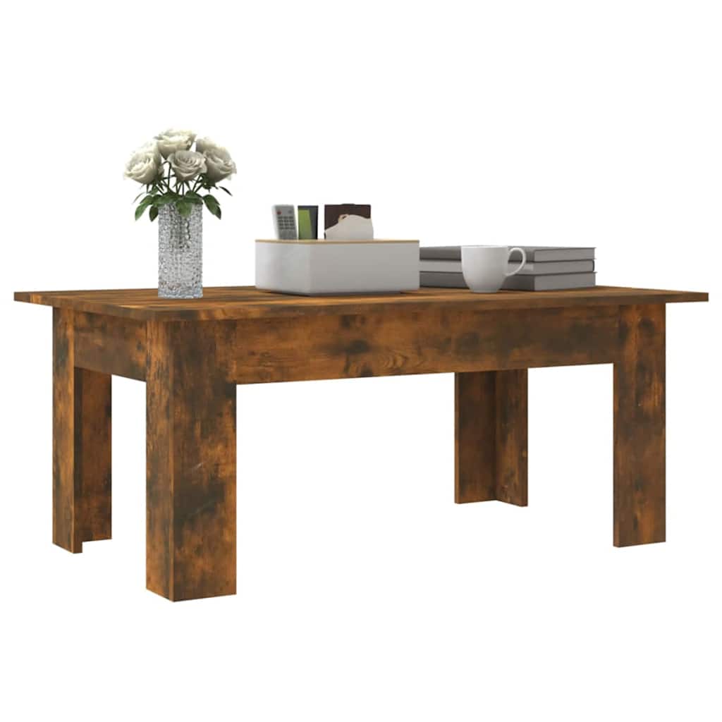 Coffee Table Smoked Oak 100x60x42 cm Engineered Wood