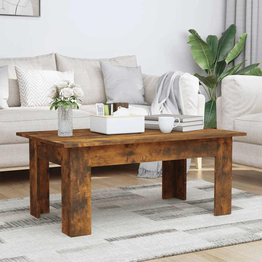 Coffee Table Smoked Oak 100x60x42 cm Engineered Wood