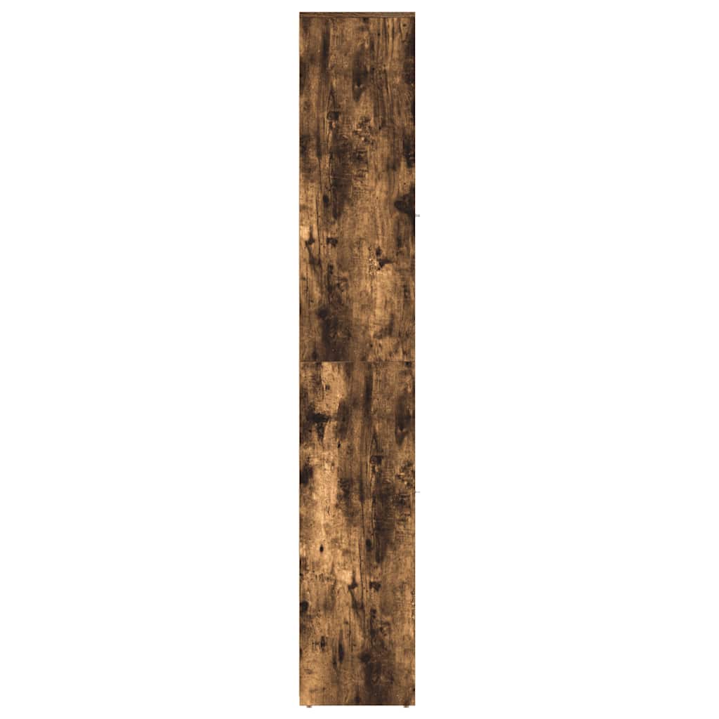 Smoked Oak Bathroom Cabinet - Engineered Wood, 30x30x183.5 cm