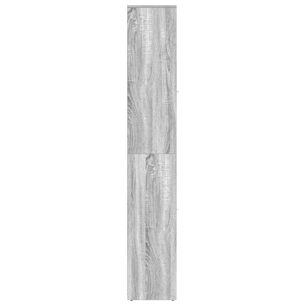 Grey Sonoma Bathroom Cabinet - Engineered Wood, 30x30x183.5 cm