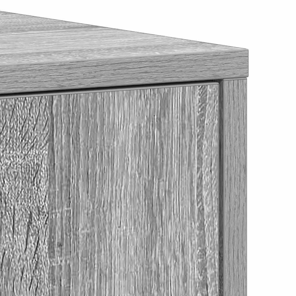 Grey Sonoma Bathroom Cabinet - Engineered Wood, 30x30x183.5 cm