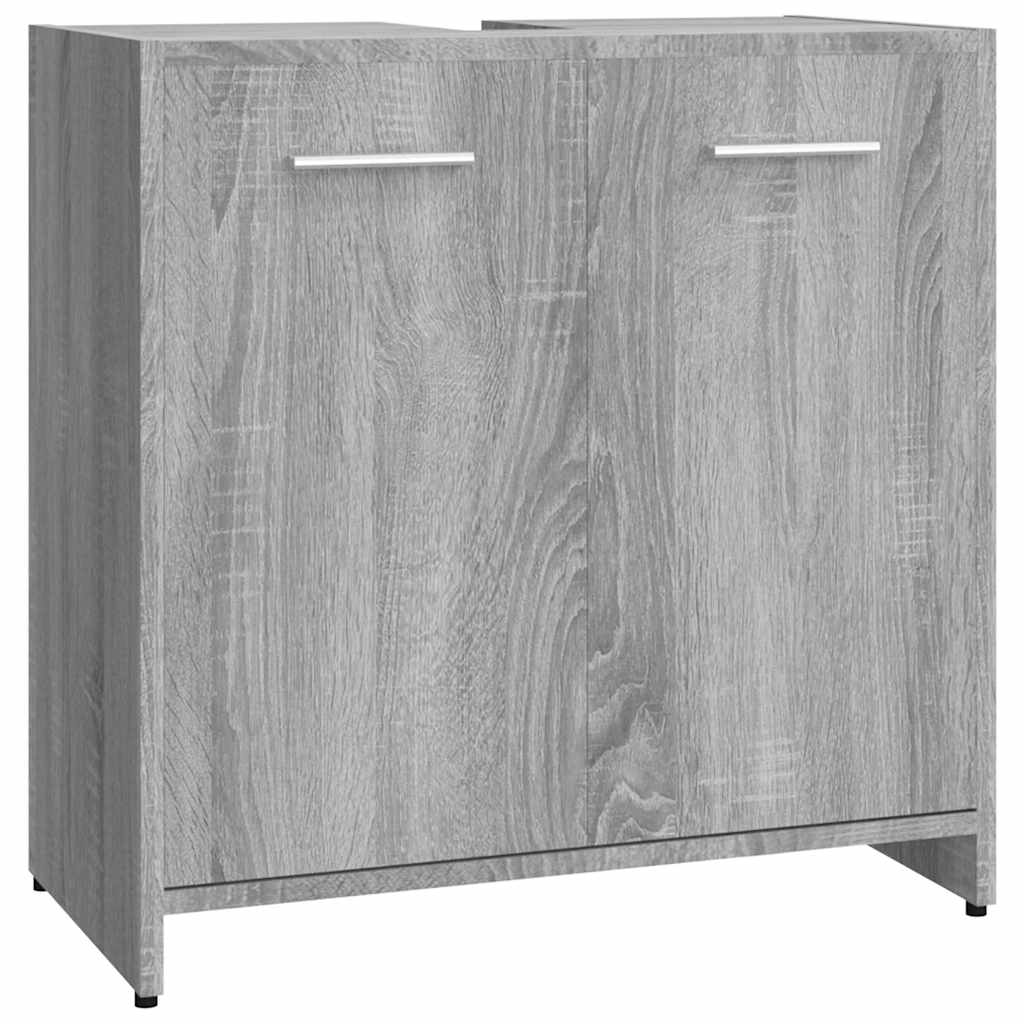 Grey Sonoma Engineered Wood Bathroom Cabinet - 60x33x60 cm