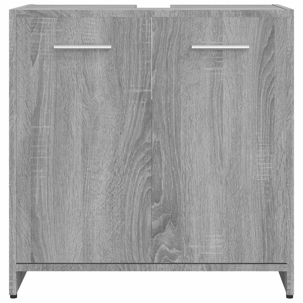 Grey Sonoma Engineered Wood Bathroom Cabinet - 60x33x60 cm