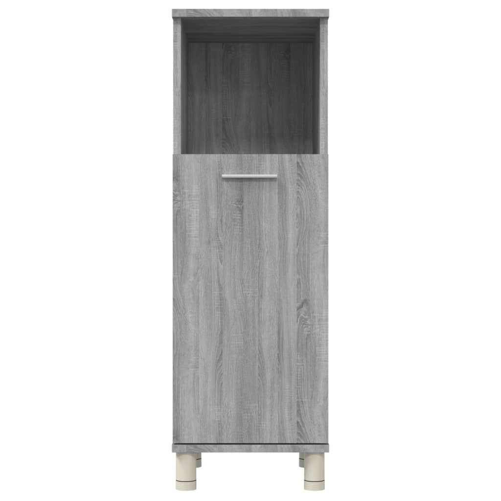 Grey Sonoma Bathroom Cabinet - 30x30x95 cm Engineered Wood